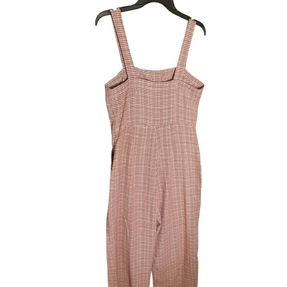 Charlotte Russe Red/White Plaid Button Front Romper Size Medium - Picture 6 of 8